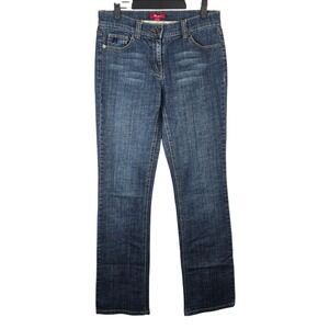 Monsoon Womens UK 8 Blue Denim Jeans Straight Leg Low Rise